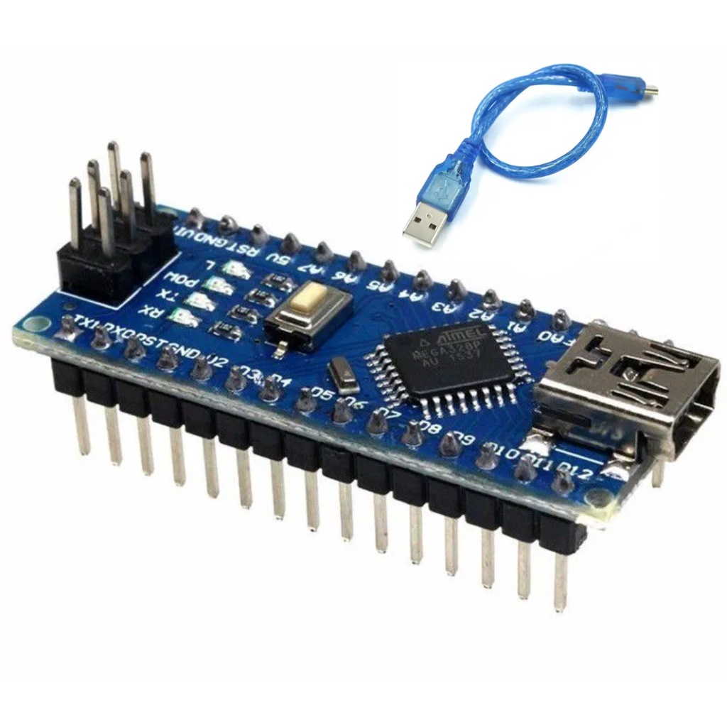 Arduino nano atmega328 ch340 soldado cabo usb escorrega o pre o