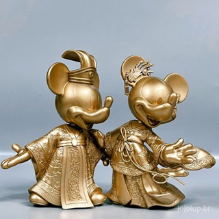 A granel genuíno Di Sni Court Golden Edition de 6 polegadas da boneca Rainha Minnie Mouse modelo de mão Mickey Mickey Mouse