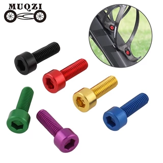 MUQZI 2pcs Parafusos Para Gaiola De Bicicleta m5 De Suporte De Alumínio Ultra-Ligeiro MTB De Estrada Acessórios