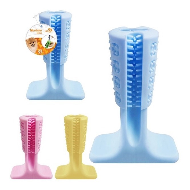 Brinquedo Mordedor Limpa Dentes Anti Stress Pet Cães Dog Cachorro Dental Higiene Veterinária Odontológico