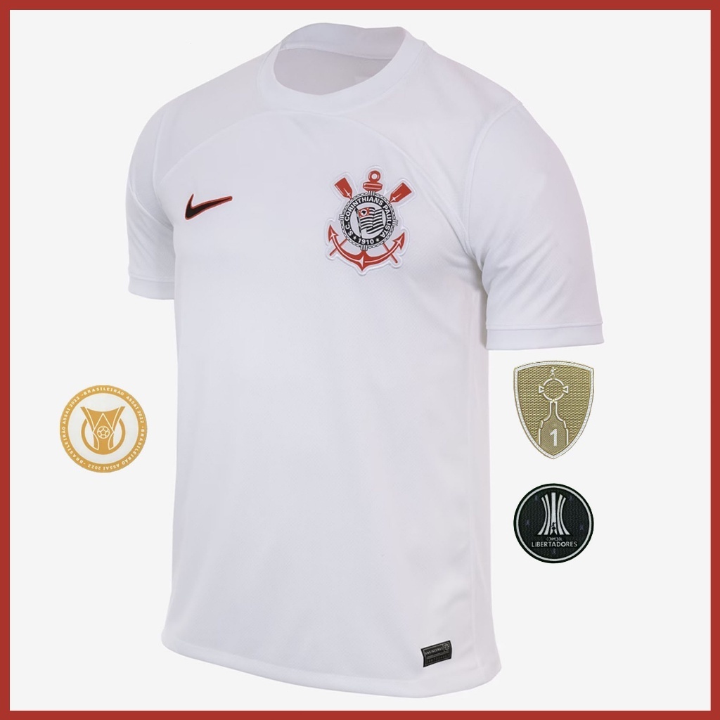 23/24 Camisa branca 2023 2024 Corinthians Terno doméstico do treinamento para o esporte