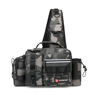 Bolsa/Mala de Pesca Camuflado Cinza