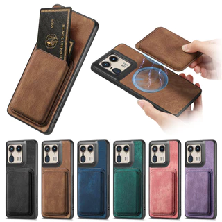 Nova Capa Magnética 2 Em 1 Para Motorola Moto Edge 50 Fusion/Ultra/60 Pro/Neo/60S/Stylus À Prova De Choque Com Carteira