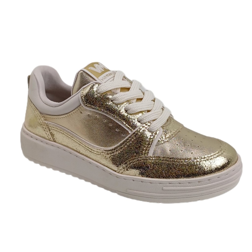 TENIS FEMININO VIA MARTE DOURADO 132-004-03 ORIGINAL | Shopee Brasil