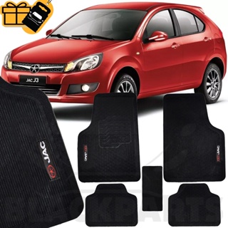 Jogo Tapete Jac J3 2011 a 2015 Borracha Bordado + Lixeira