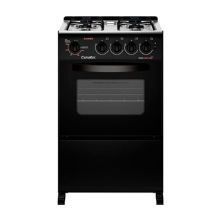 Fogão de Piso Esmaltec 4 Bocas Caribe 4112 | Acendimento Automático, Preto, Bivolt