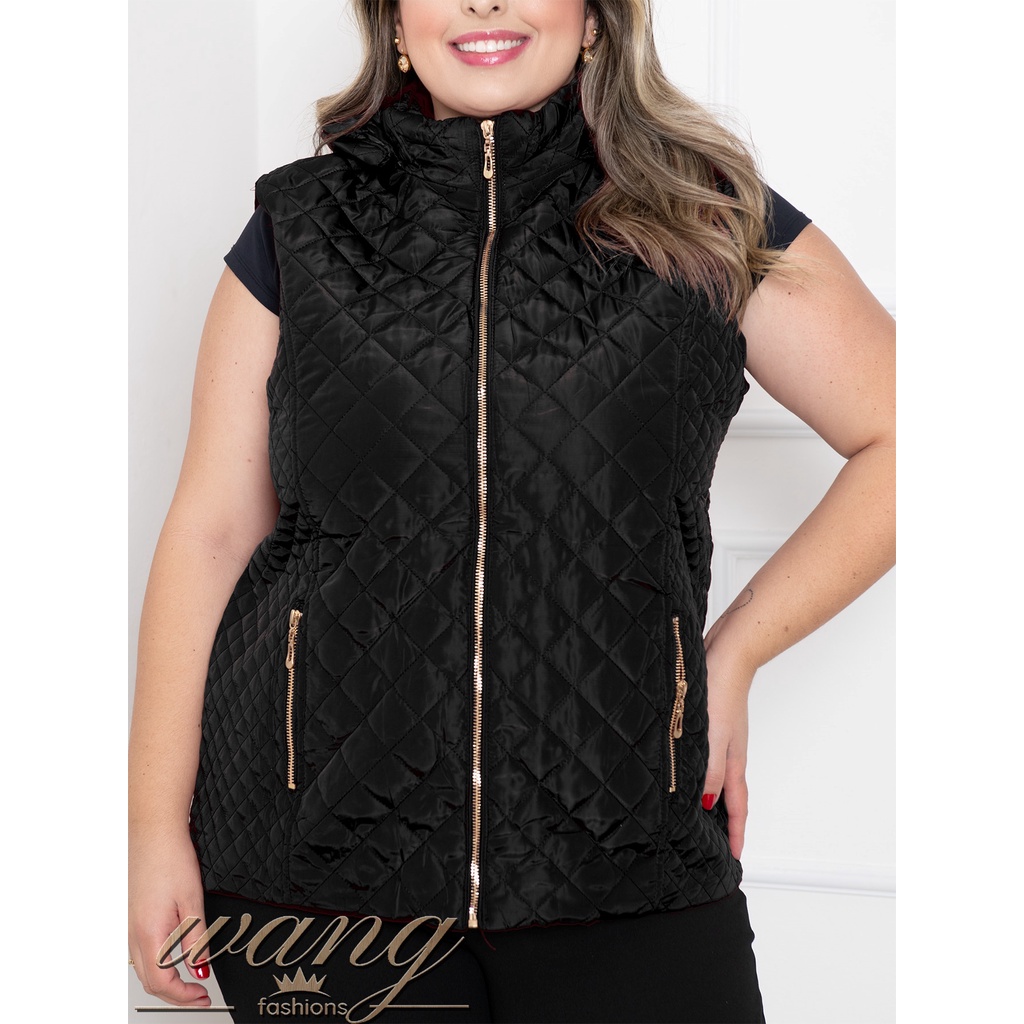 Colete feminino best sale matelassê plus size