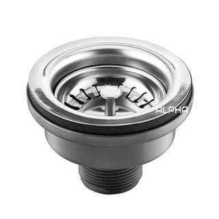Válvula De Pia Cozinha Americana Escoamento 4.1/2" Aço Inox