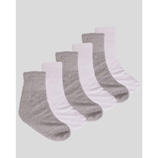 Kit 6 Pares Meia Masculina Cano Curto Fitter Cinza E Branca