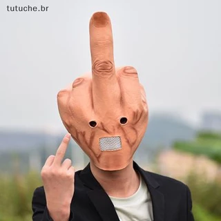 TU Máscara De Dedo Médio Halloween Cabeça Cheia De Látex Fantasia Assustadora Cosplay Horror Funny Props Acessórios BR