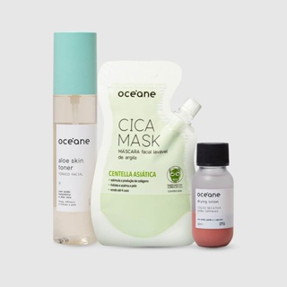 Kit Antiacne Efeito Calmante - Máscara Facial de Cica + Tônico + Loção Secativa (3 Produtos)