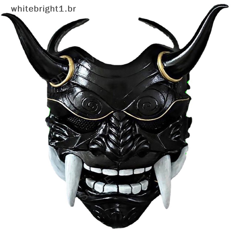WT 】 Japanese Máscara Fantasma Hannya De Halloween Prajna Máscaras De MeiaCara Samurai [BR