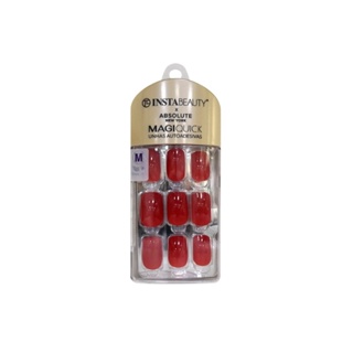 Unha Postiça Absolute Ny Auto Adesiva Candy Red M