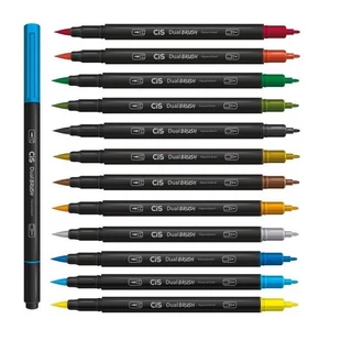 Caneta Dual Brush Cis