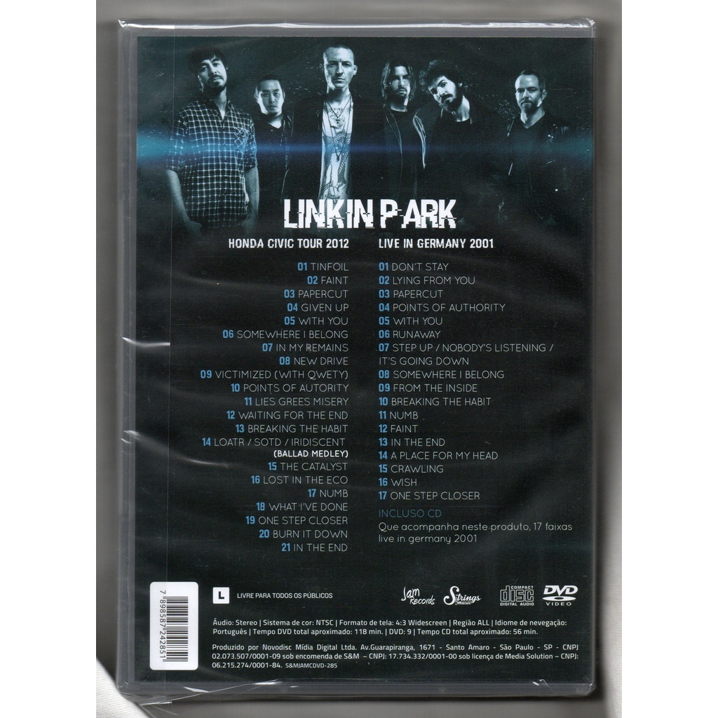 Linkin Park Dvd + Cd Em Dobro | Shopee Brasil