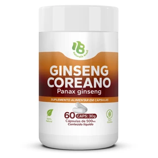 Ginseng Coreano Legítimo Puro 60 Cápsulas 500mg Original