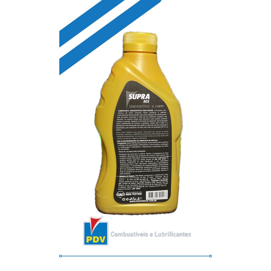 PDV 15W40 API-SL SEMI SINTETICO 1L | Shopee Brasil