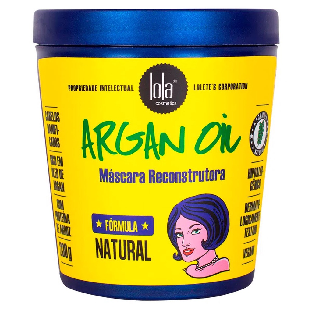 Máscara de Reconstrução Argan Oil Lola Cosmetics 230g | Shopee Brasil