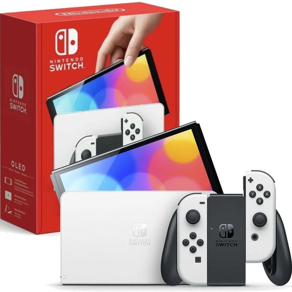 Caixa Vazia Compatível Com Nintendo Switch Oled Branco