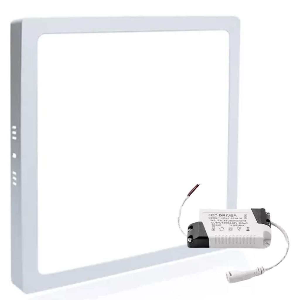 Painel Plafon Led 18w Sobrepor Quadrado 3000k
