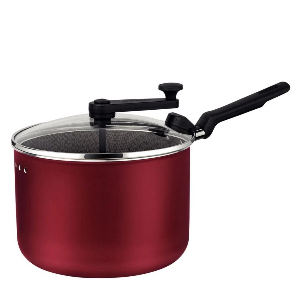 Pipoqueira Tramontina Loreto em Alumínio com Revestimento Antiaderente Starflon Max Vermelho 20 cm 3,5 L – 20387720