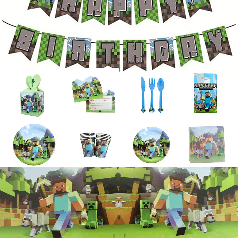 Sacos Papel Minecraft Party