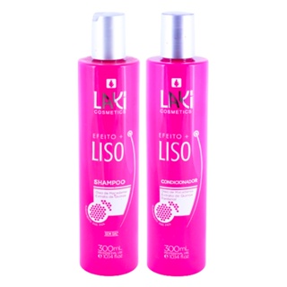 Kit 1 Shampoo + 1 Condicionador Efeito + Liso 300ml Laki