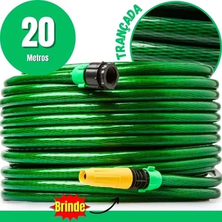 Mangueira De Jardim 20m Reforçada Com Esquiço Transada Verde