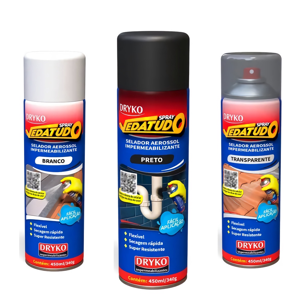 Spray Vedatudo Vazamentos De Agua Reparo Telha Laje Impermeabilizante ...