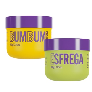 Kit Cuidado Perfeito: Bumbum Cream e Esfrega Esfoliante Beleza Brasileira