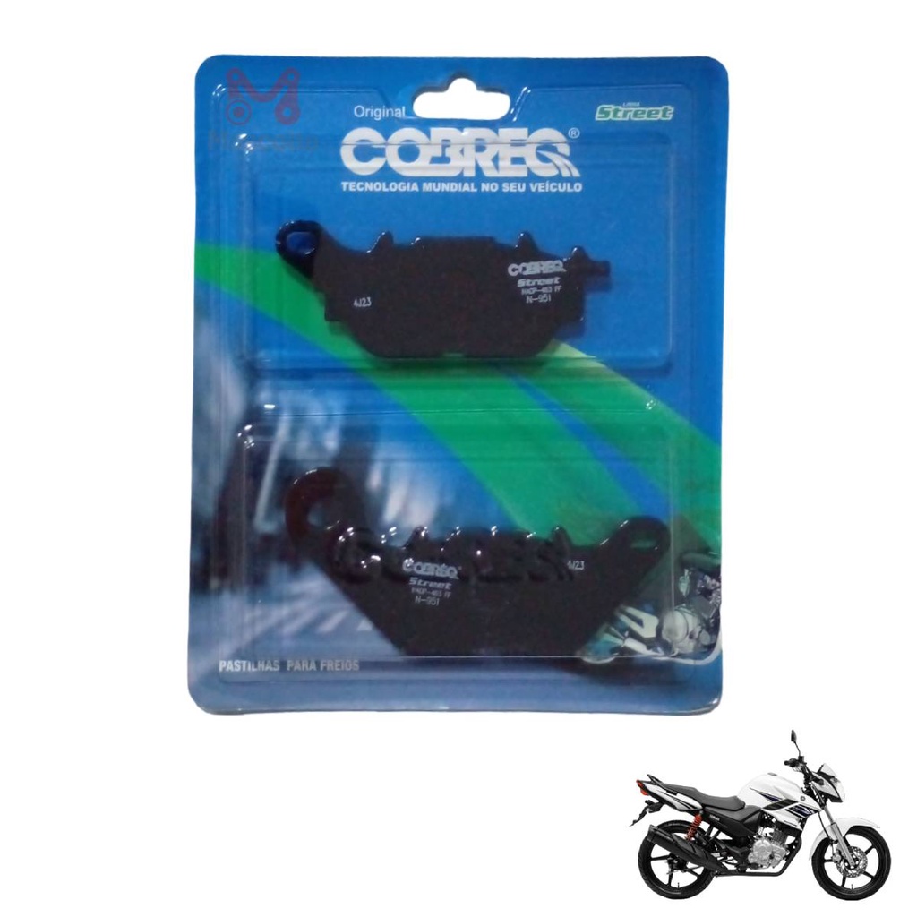 Pastilha Freio Yamaha 125 Factor/ Fazer 150/ Crypton 115 Cobreq