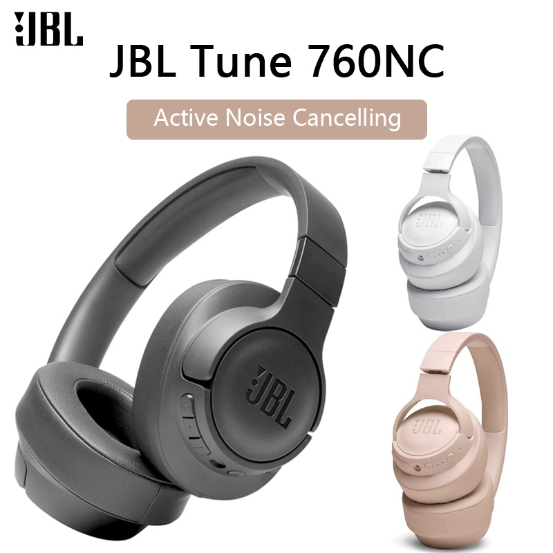Fone De Ouvido Sem Fio Original JBL Tune 760NC Ruído Ativo Cancelando Esportes De Jogo T760NC Bluetooth Com Microfone