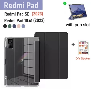 Redmi Pad SE 11 " 2023 Capa De Silicone Transparente Macia Para 10.61 Com Ranhura Lápis