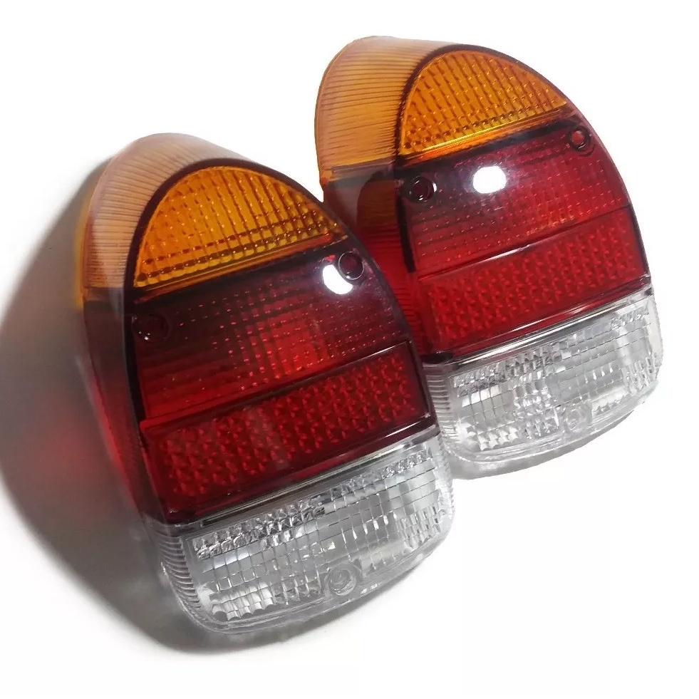 Par Lentes Lanterna Traseira Fusca 1500 Fuscao Ambar