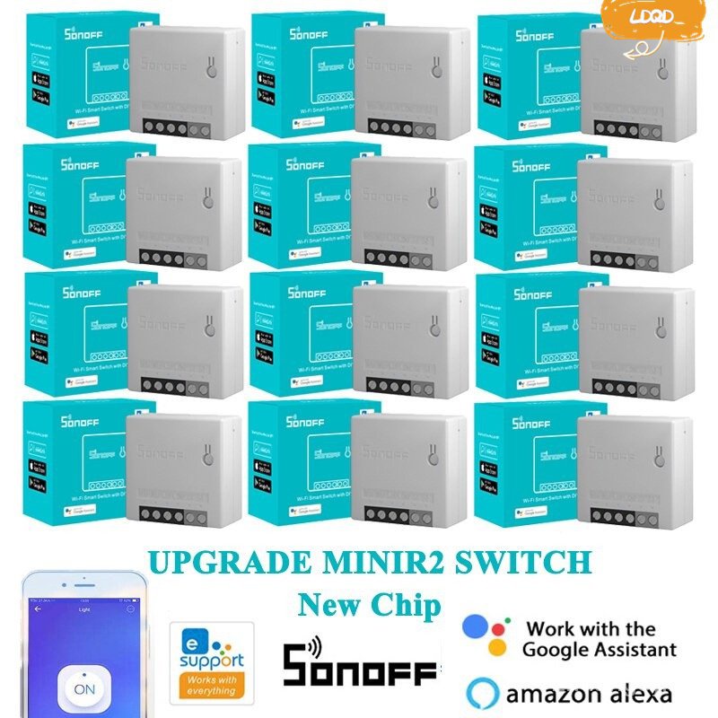 100 % Genuíno Sonoff Mini R2 Interruptor Inteligente Controle Remoto Do Corpo Pequeno Suporte WiFi Um Externo