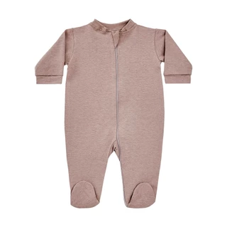 Macacão Bebê Levinho C/ Pé Rose Blush GG 9-12 Meses Com Zíper 1091 Olsen