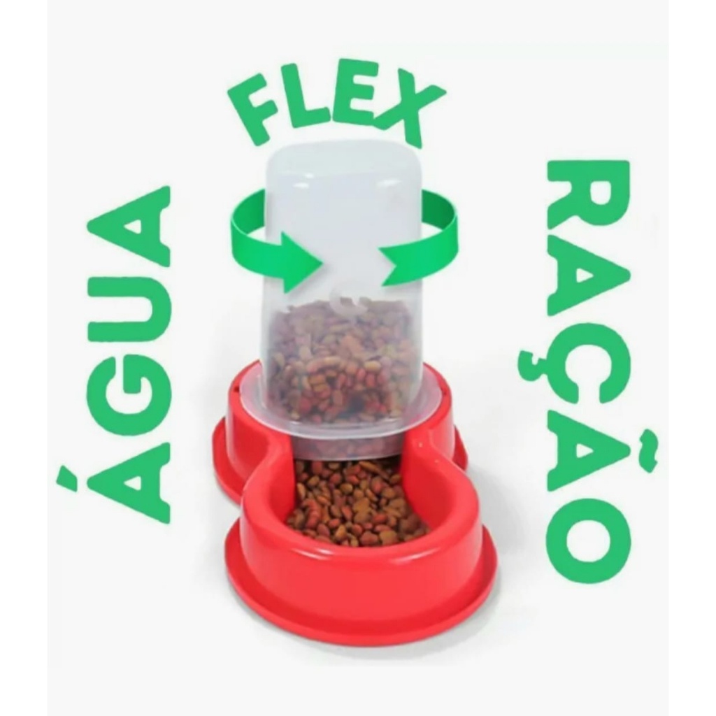Comedouro Ou Bebedouro para Cachorro e gato Pequeno Porte Flex 1.5 Litros