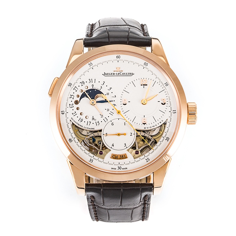 Jaeger lecoultre S rie Asa Dupla Q6042420 Rel gio Mec nico Masculino Rosa Gold Manual