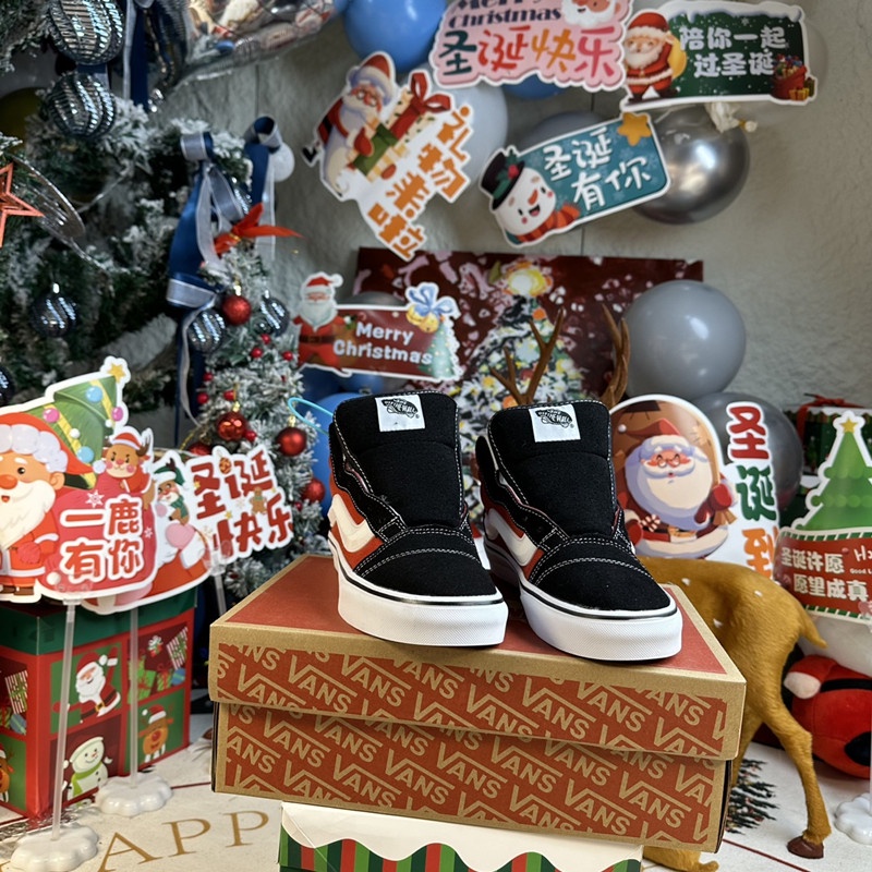 Tênis De Natal Especiais De Qualidade WS Preto E Vermelho De Alta