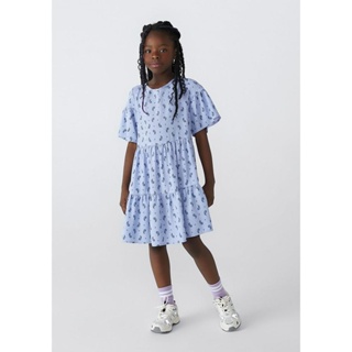 Vestido Curto Infantil Em Viscose Estampada Hering Kids