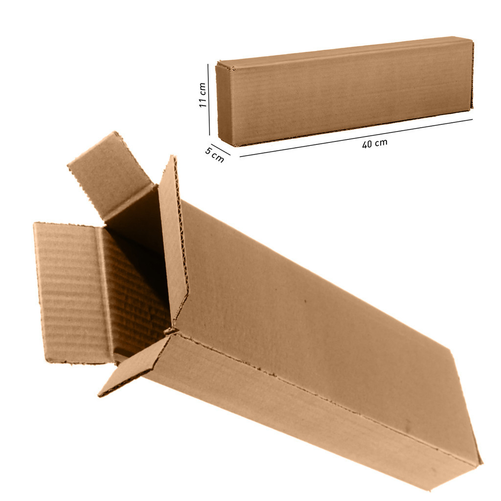 25 Caixas Papelão embalagem de facas ecommerce 11x5x40 cm