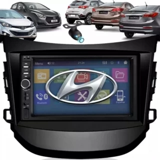 Central Multimidia Hb20 Cam Moldura Bt Usb Espelhamento