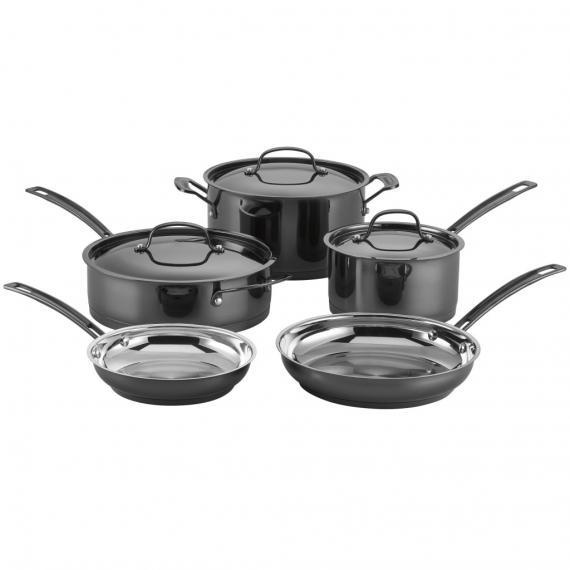 Conjunto De Panelas Cuisinart Aço Inox Mica Shine 8 Peças Mss-8