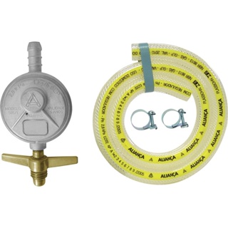 Regulador para Gás Aliança 505/01 Pequeno com Mangueira 80cm