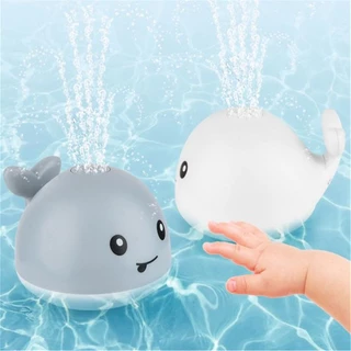 Baleia De Desenho Animado Elétrica Piscando Bola De Água De Esguicho Aspersor Banho Para Bebê Brinquedo Automático De