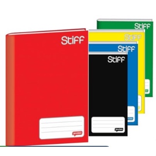 KIT 5 CADERNO BROCHURAO GRANDE 96 FOLHAS CAPA DURA