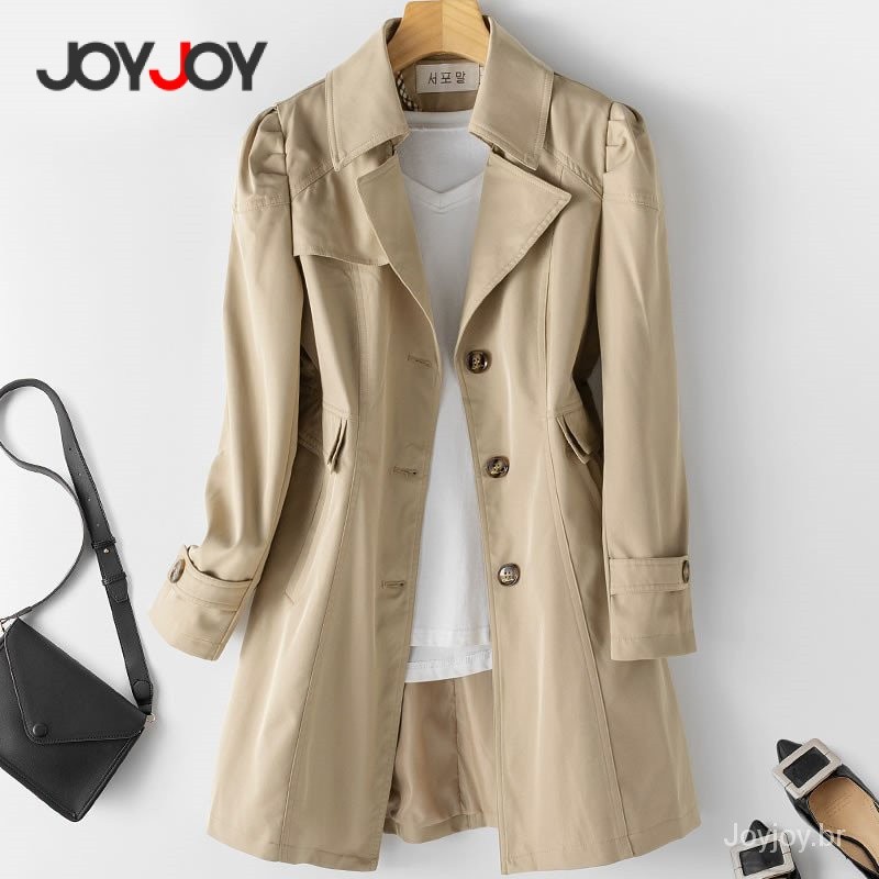 5XL/Mid-length/Mid-cintura/Coreano/Trincheira/Outono/Primavera/5xg Casaco/Feminino Sobretudo OE00