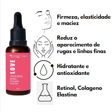 SÉRUM FACIAL RETINOL COLÁGENO E ELASTINA