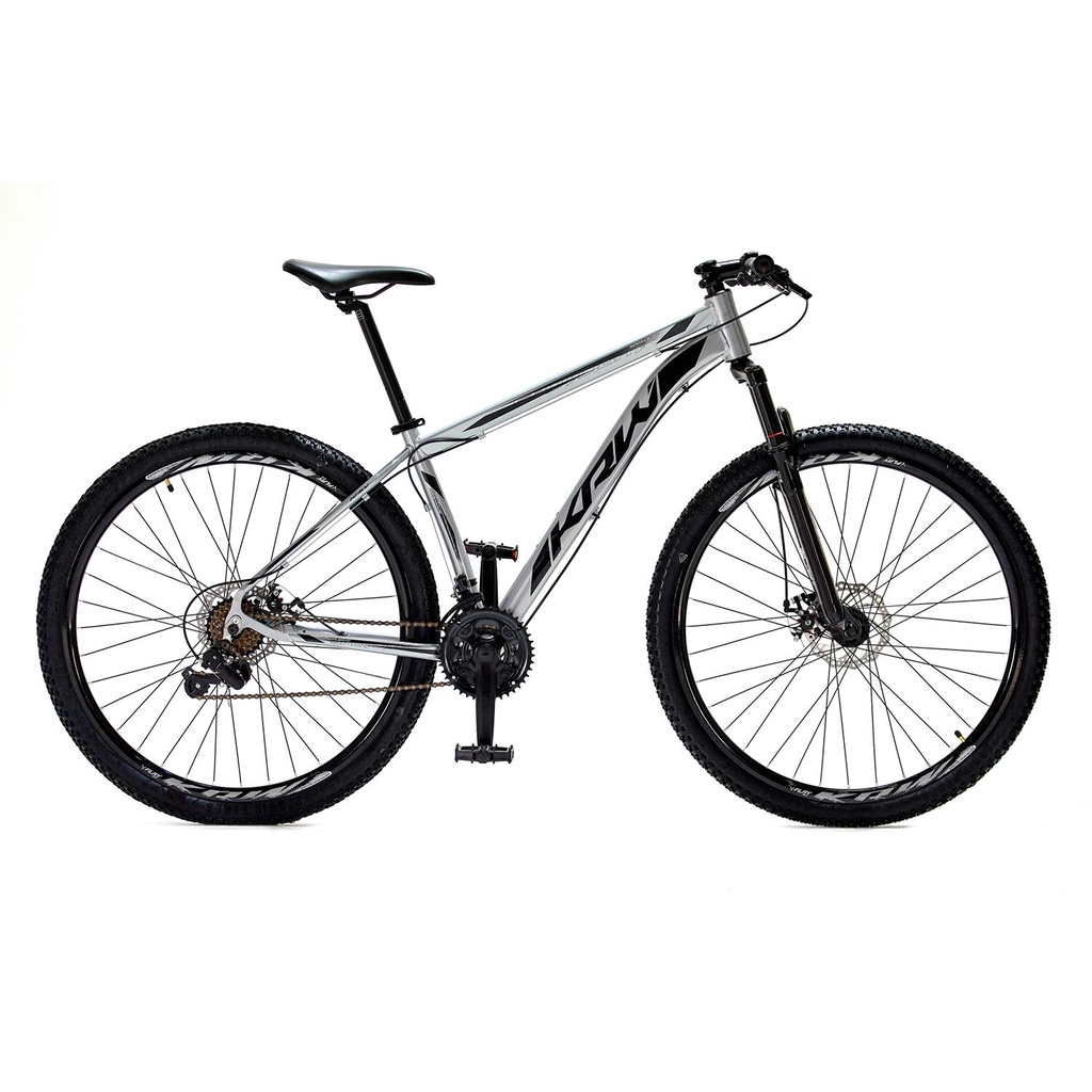 Bicicleta Aro 29 Krw Alumínio 21 Velocidades Marchas Freio a Disco Suspensão dianteira Mountain Bike S3