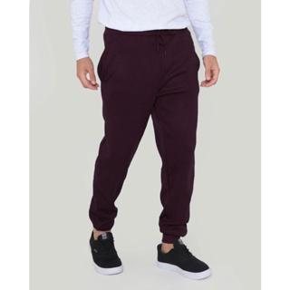 Calça Moletom Masculina Jogger Lisa Vinho
